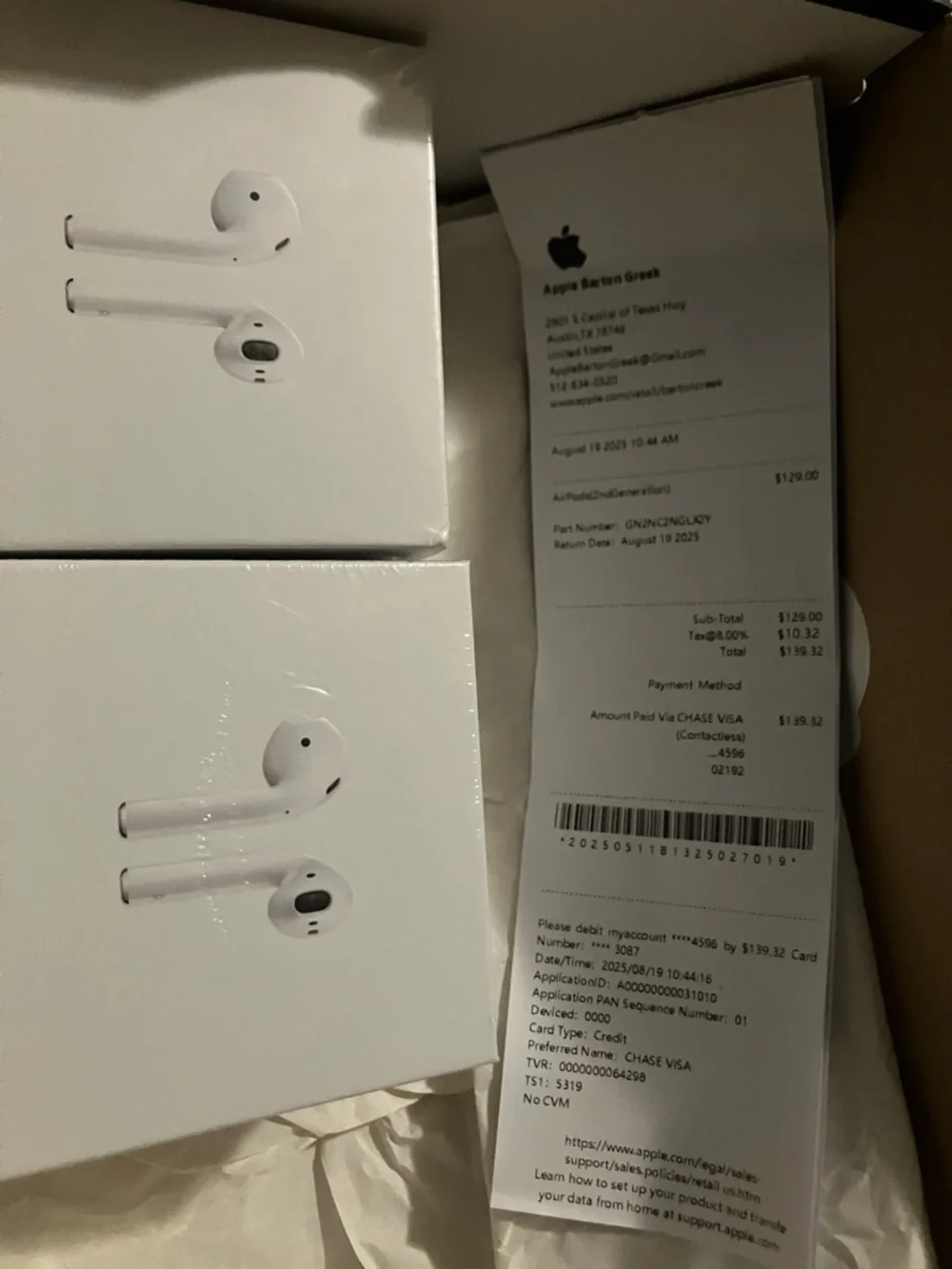 Apple White Box with Subtle Embossed Apple Logo